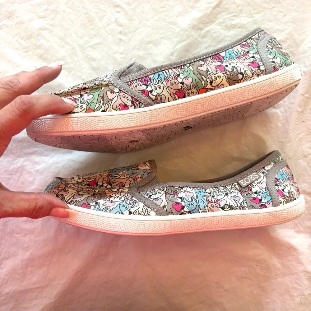 BOBS from Skechers Be Cute Pups Freshness Slip on sneakers gray SZ 7 NWOT